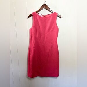 Tom and Linda Platt salmon pink sleeveless career sheath dress size 4